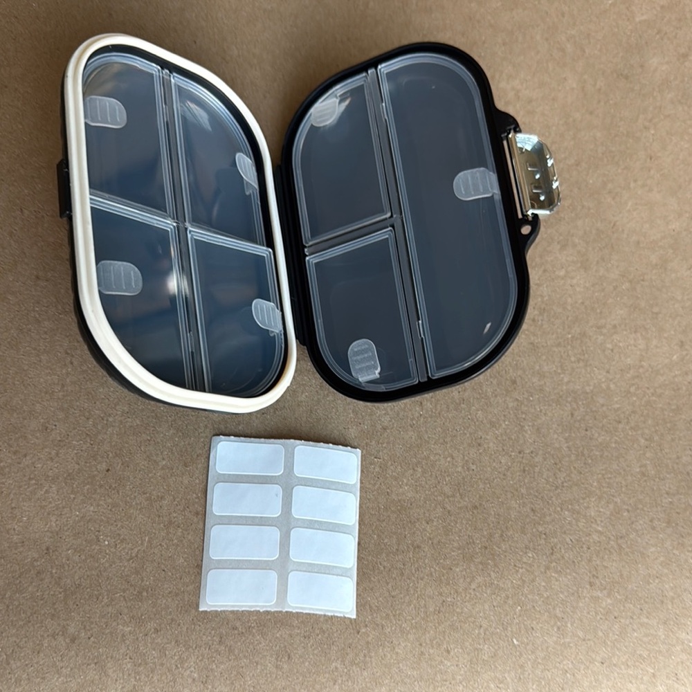 Black Hard Shell Pill Box - Picture 5 of 6